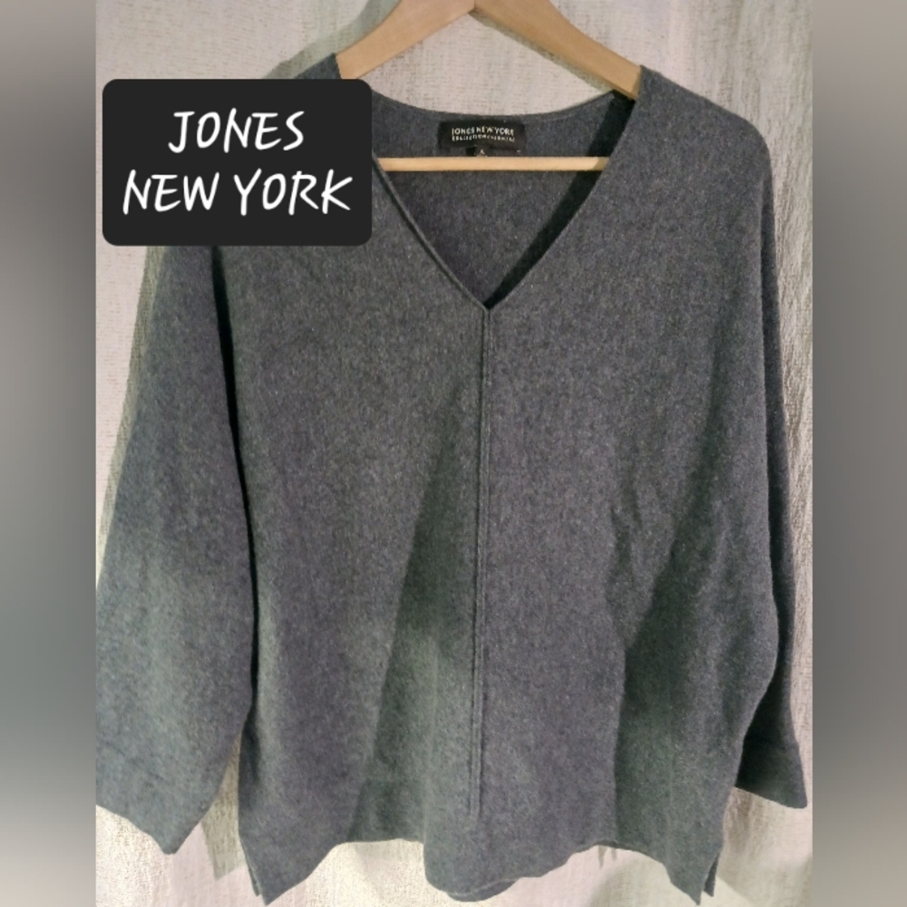 Jones NY CASHMERE Sweater womens large super soft!!